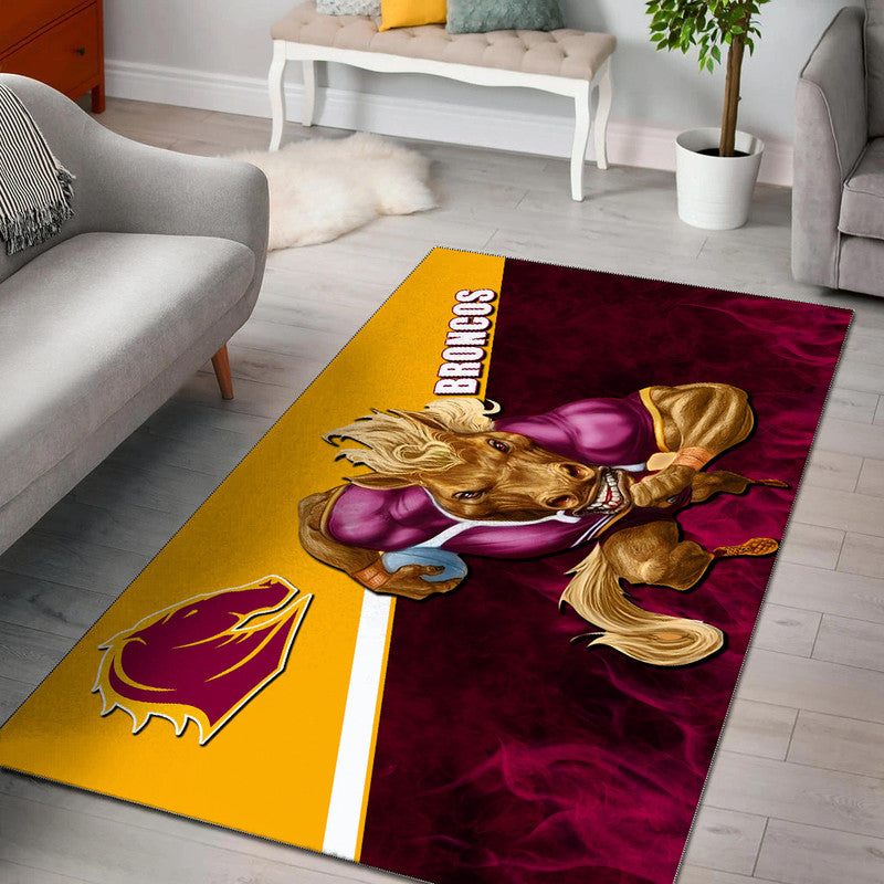 NRL Area Rug- Broncos Fire Style - Vibe Hoodie Shop