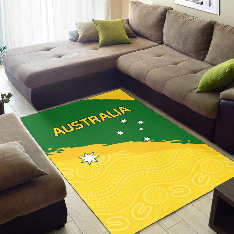 Australia Soccer Area Rug World Cup Football Matildas Female Socceroos - Vibe Hoodie Shop