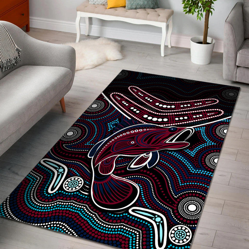 Fishing Aboriginal Area Rug No.4 - Vibe Hoodie Shop