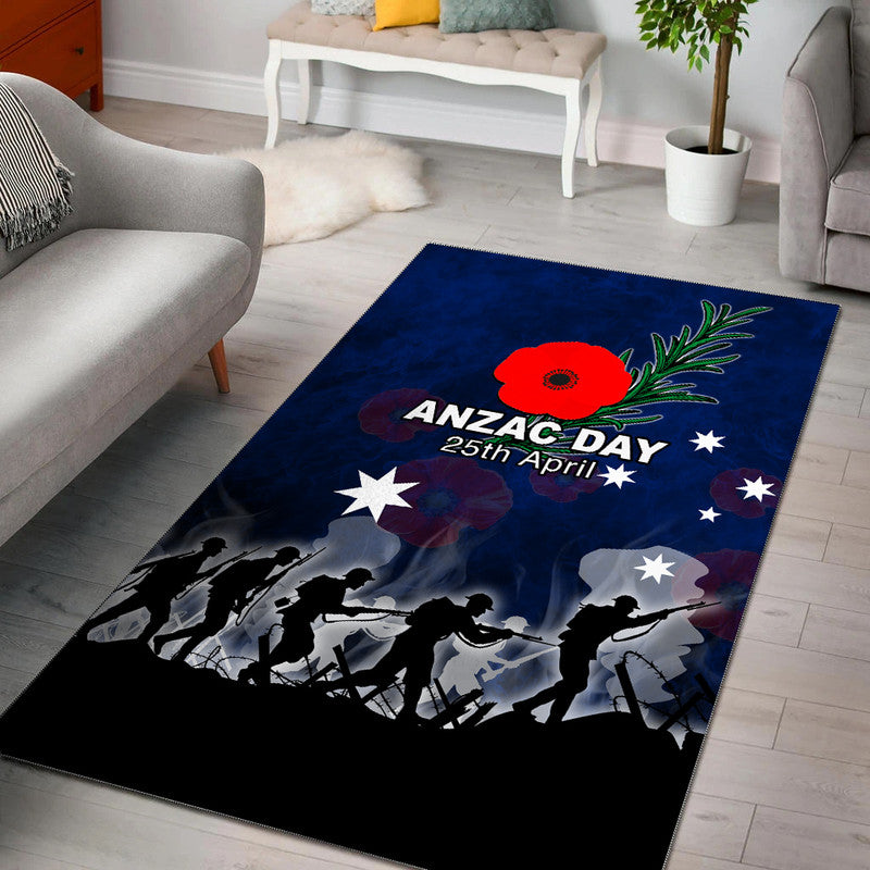 Australia Anzac Day Area Rug Rosemary In Heart - Vibe Hoodie Shop