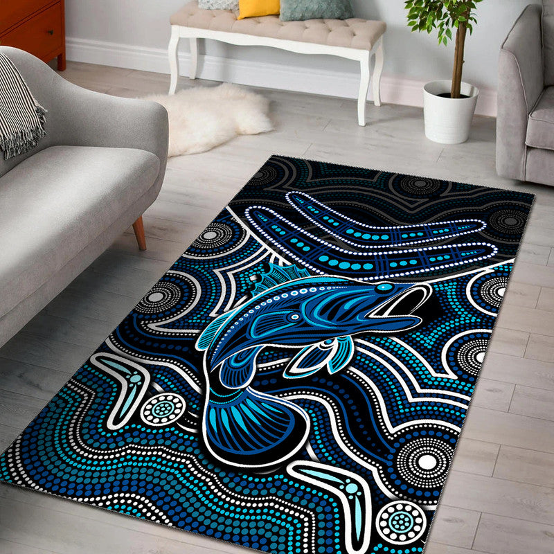 Fishing Aboriginal Area Rug No.1 - Vibe Hoodie Shop