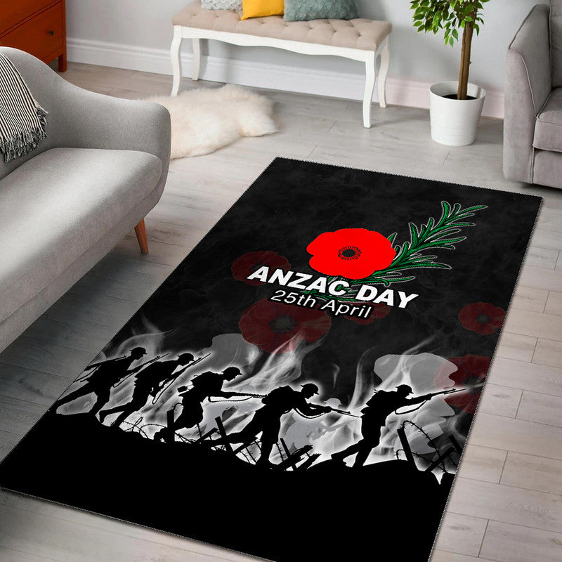 Anzac Day Area Rug Rosemary In Heart - Vibe Hoodie Shop