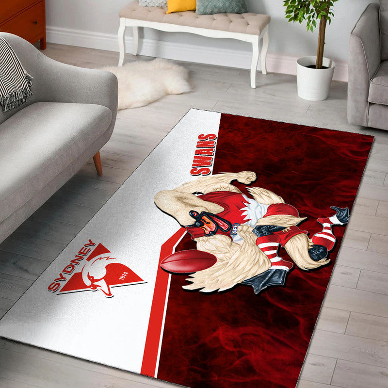 AFL Area Rug- Swans Fire Style - Vibe Hoodie Shop