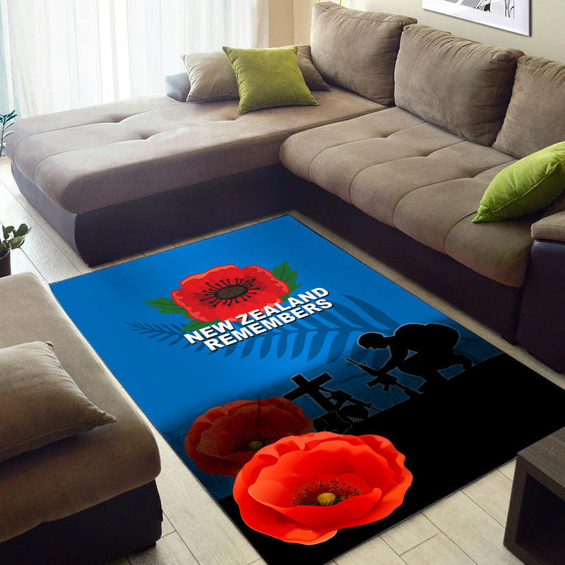 Anzac Day- New Zealand Remembers Area Rug - Vibe Hoodie Shop