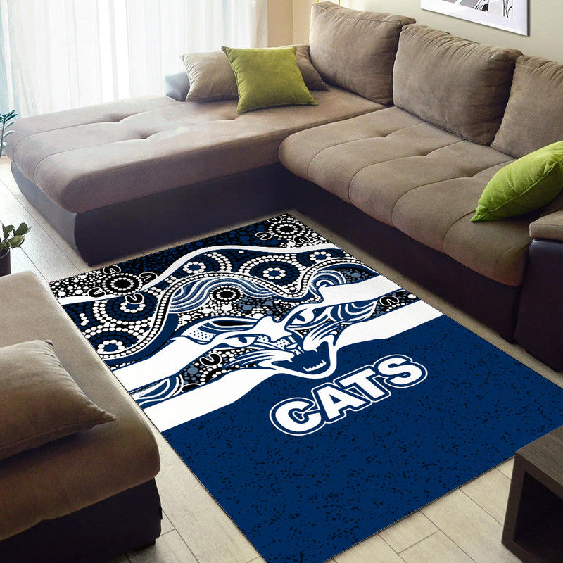 Geelong Cats Indigenous Basic Style Flag Area Rug - Vibe Hoodie Shop