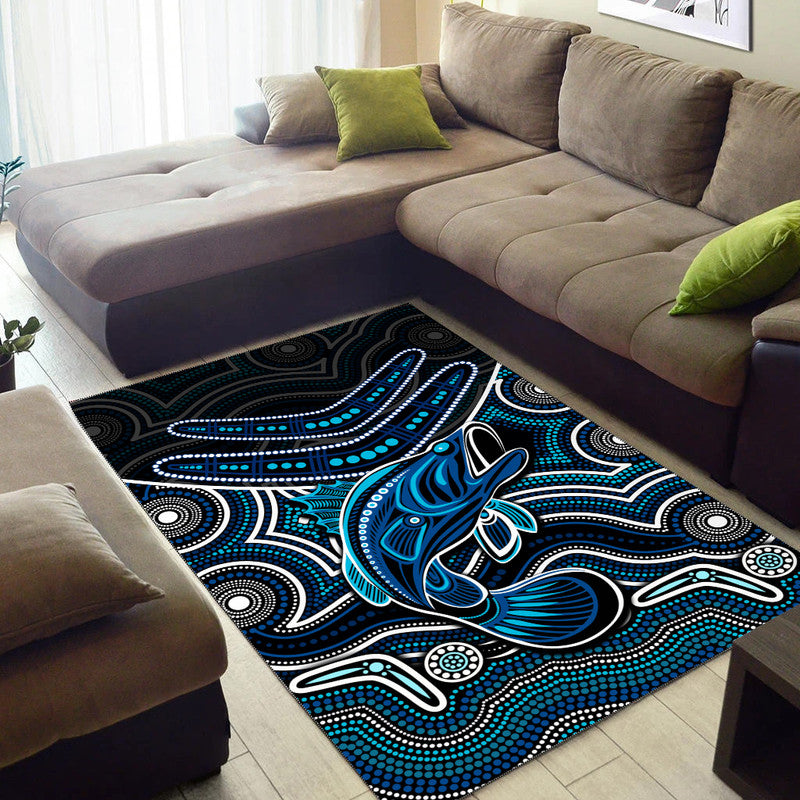 Fishing Aboriginal Area Rug No.1 - Vibe Hoodie Shop