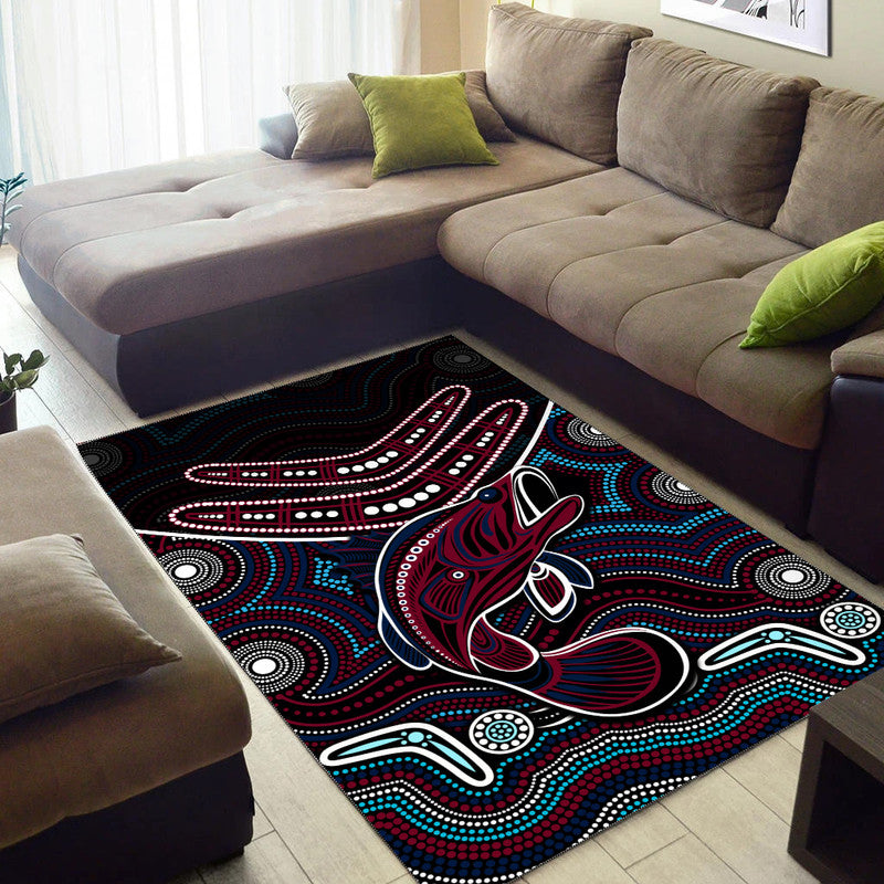 Fishing Aboriginal Area Rug No.4 - Vibe Hoodie Shop