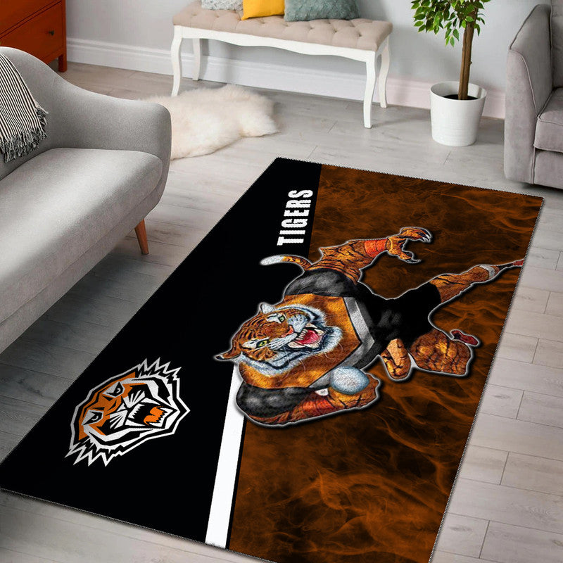 NRL Area Rug- Tigers Fire Style - Vibe Hoodie Shop