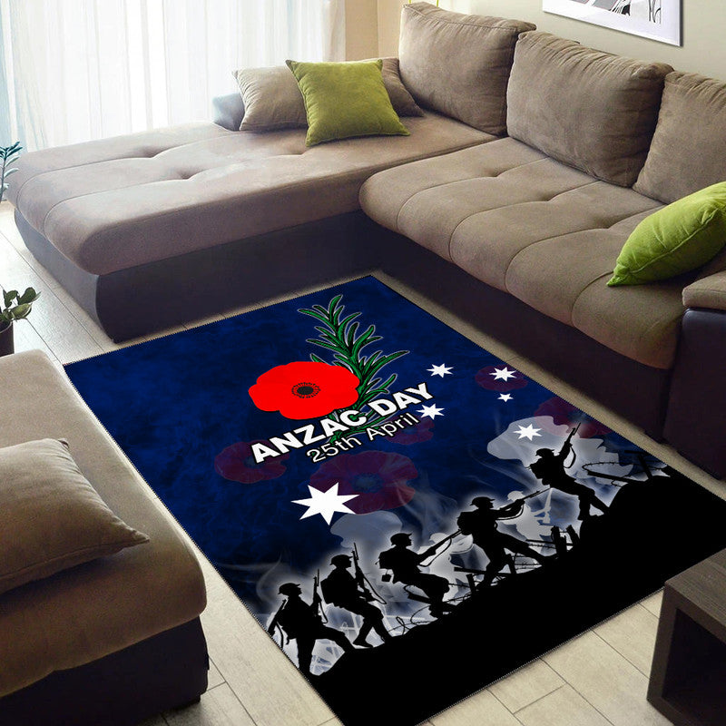 Australia Anzac Day Area Rug Rosemary In Heart - Vibe Hoodie Shop