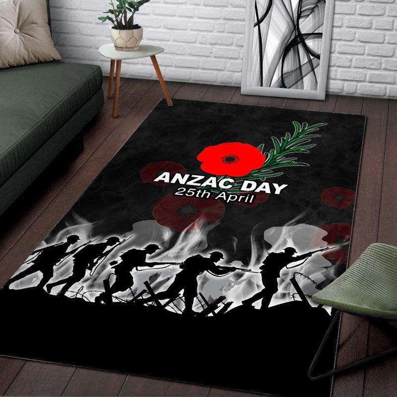 Anzac Day Area Rug Rosemary In Heart - Vibe Hoodie Shop