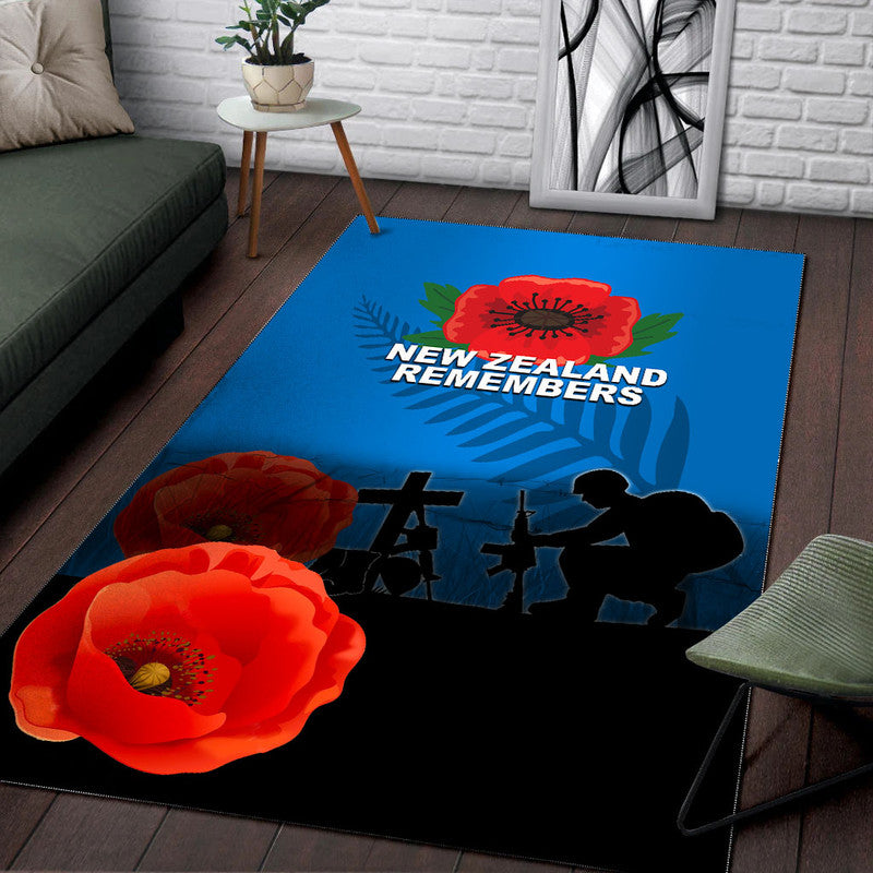 Anzac Day- New Zealand Remembers Area Rug - Vibe Hoodie Shop