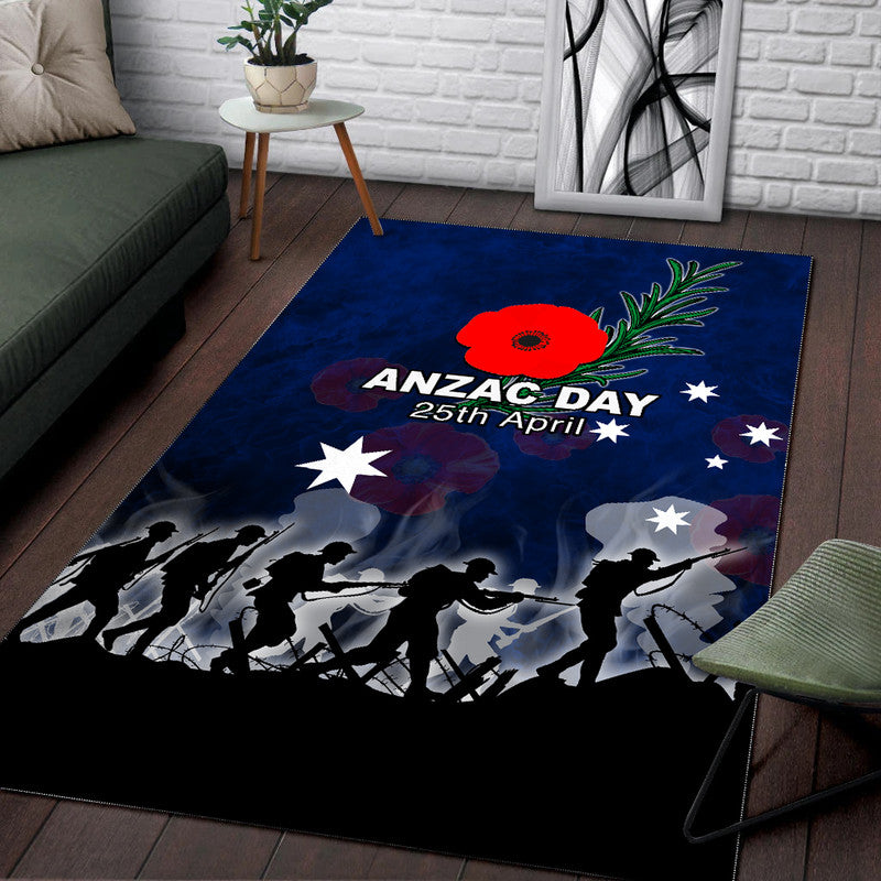 Australia Anzac Day Area Rug Rosemary In Heart - Vibe Hoodie Shop