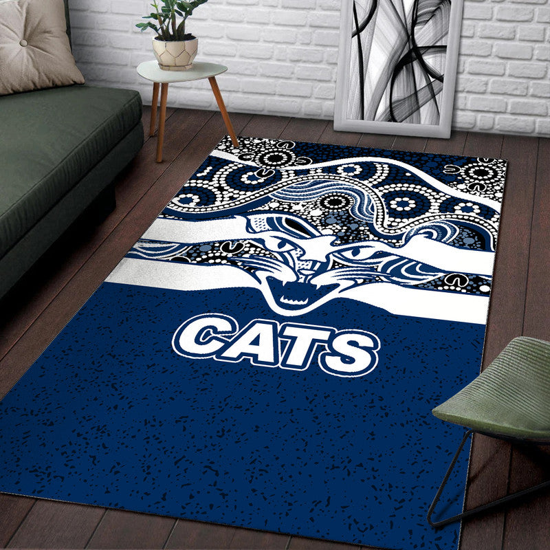 Geelong Cats Indigenous Basic Style Flag Area Rug - Vibe Hoodie Shop