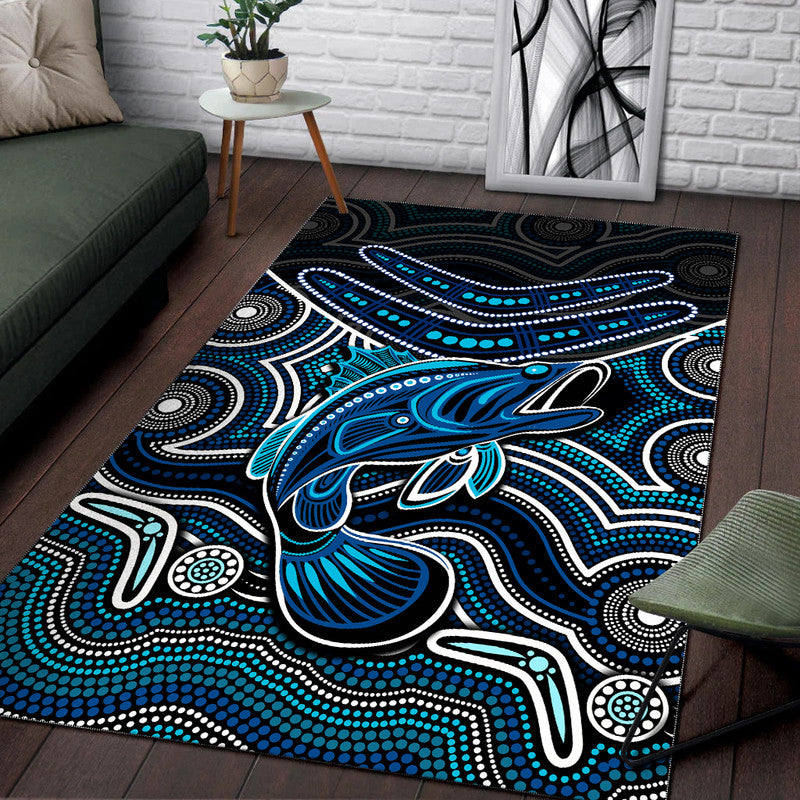 Fishing Aboriginal Area Rug No.1 - Vibe Hoodie Shop