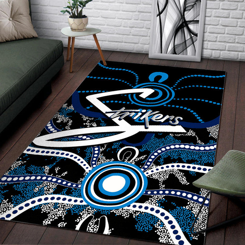 Adelaide Strikers Area Rug Cricket Dot Aboriginal - Vibe Hoodie Shop