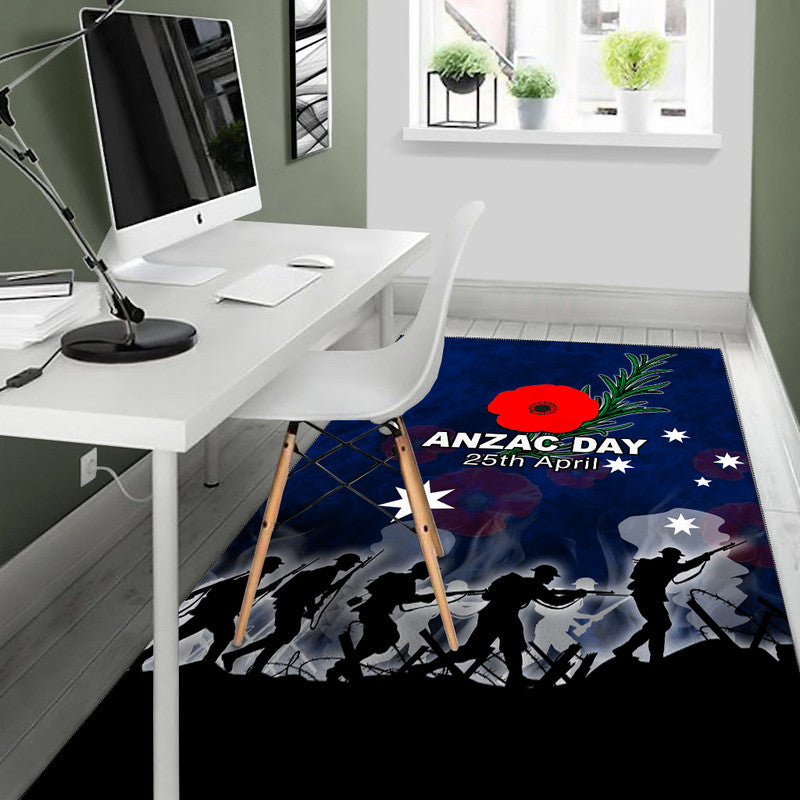 Australia Anzac Day Area Rug Rosemary In Heart - Vibe Hoodie Shop