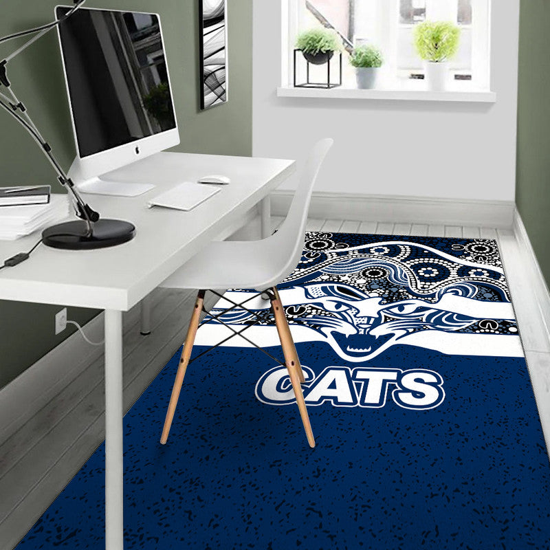 Geelong Cats Indigenous Basic Style Flag Area Rug - Vibe Hoodie Shop