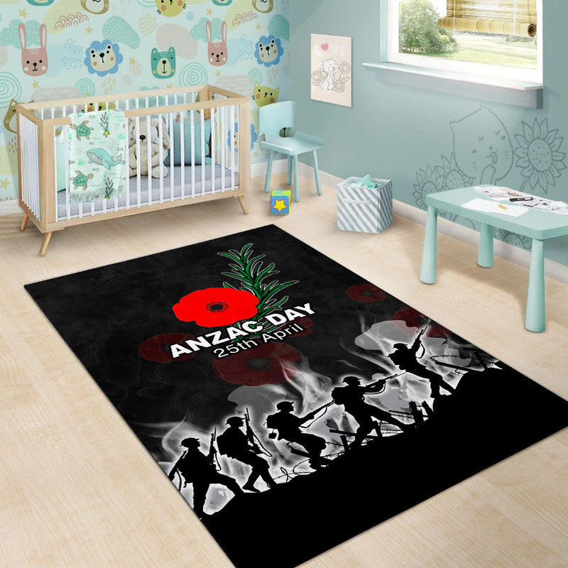 Anzac Day Area Rug Rosemary In Heart - Vibe Hoodie Shop