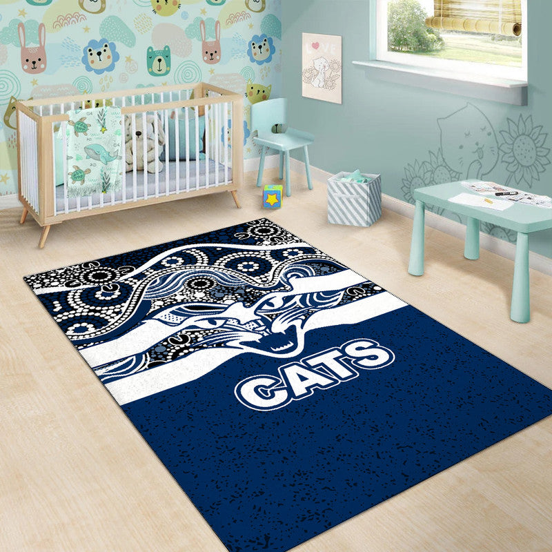 Geelong Cats Indigenous Basic Style Flag Area Rug - Vibe Hoodie Shop