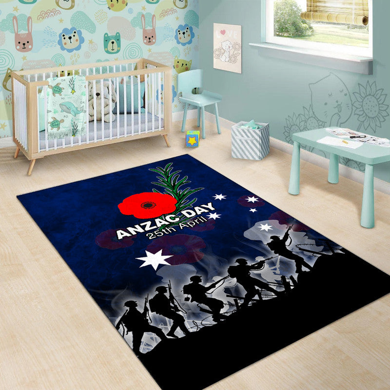 Australia Anzac Day Area Rug Rosemary In Heart - Vibe Hoodie Shop