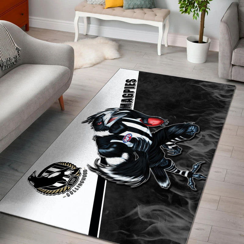 AFL Area Rug- Magpies Fire Style - Vibe Hoodie Shop