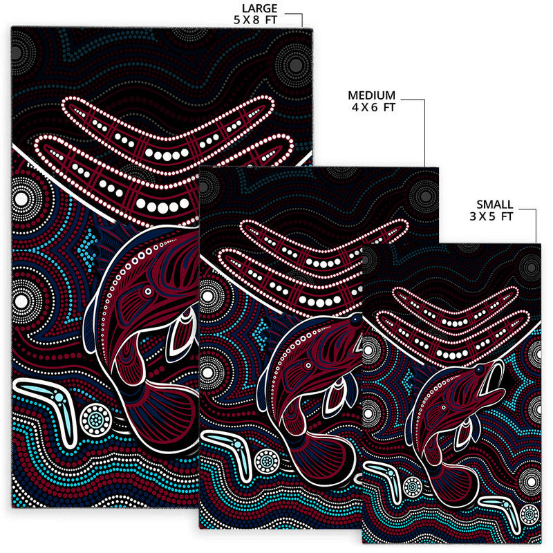 Fishing Aboriginal Area Rug No.4 - Vibe Hoodie Shop