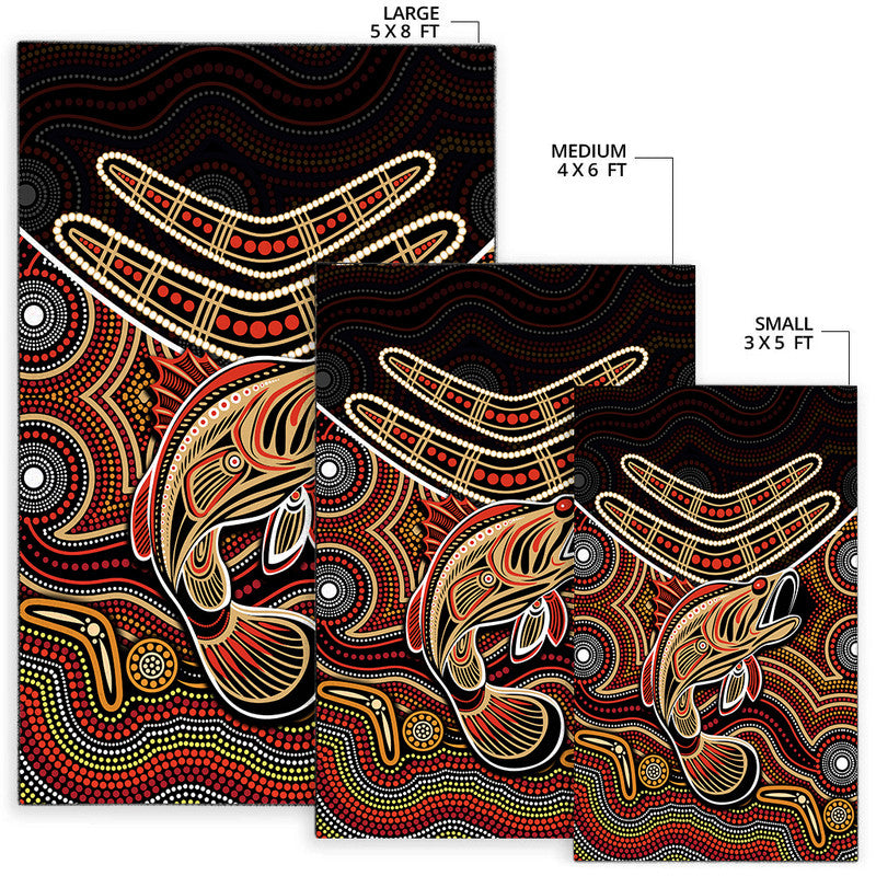 Fishing Aboriginal Area Rug No.2 - Vibe Hoodie Shop