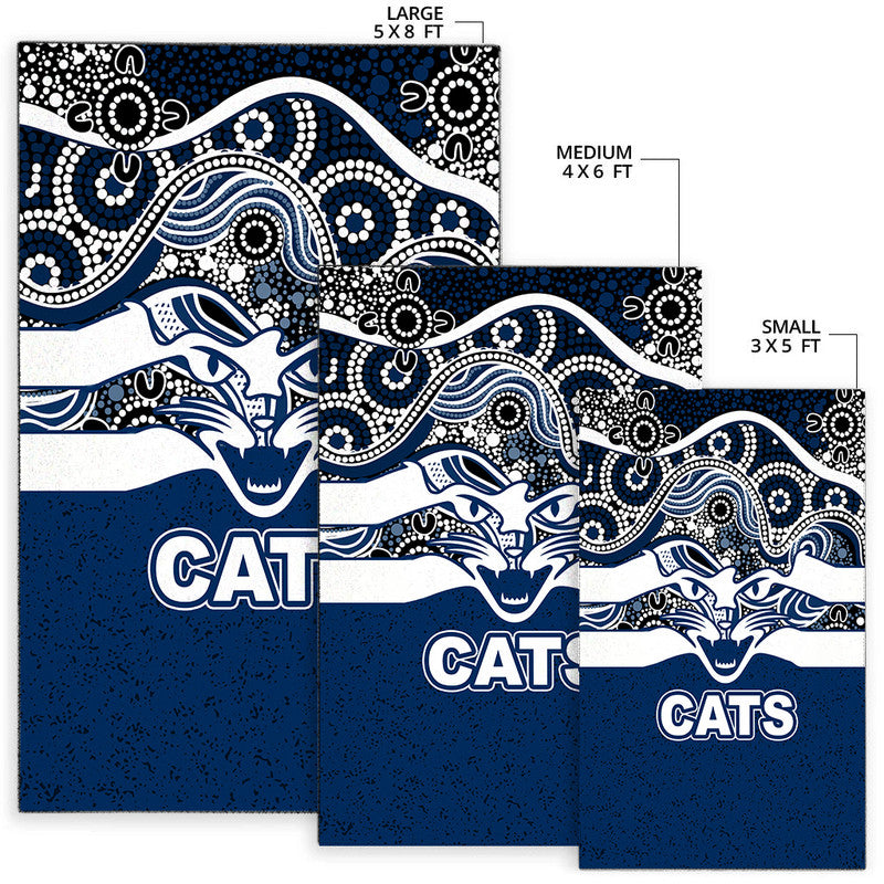 Geelong Cats Indigenous Basic Style Flag Area Rug - Vibe Hoodie Shop