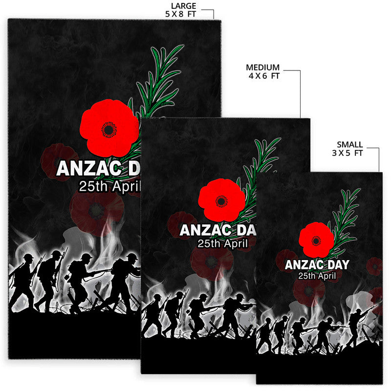 Anzac Day Area Rug Rosemary In Heart - Vibe Hoodie Shop