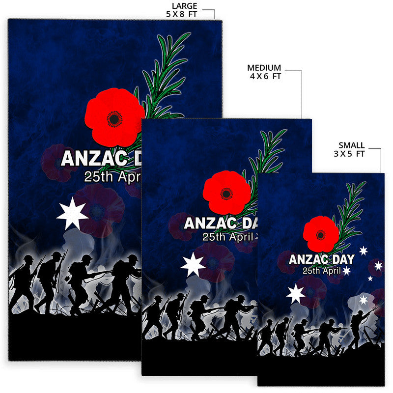 Australia Anzac Day Area Rug Rosemary In Heart - Vibe Hoodie Shop