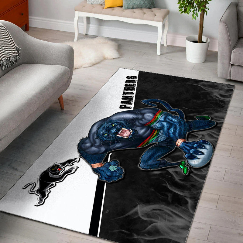 NRL Area Rug- Panthers Fire Style - Vibe Hoodie Shop