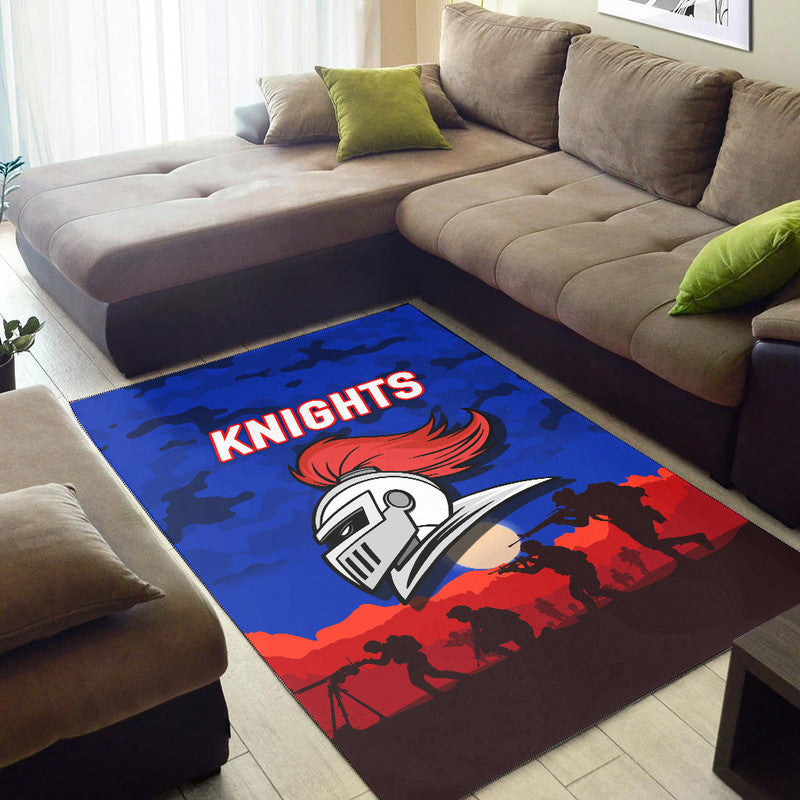 Newcastle Knights ANZAC 2022 Area Rug Simple Style - Vibe Hoodie Shop