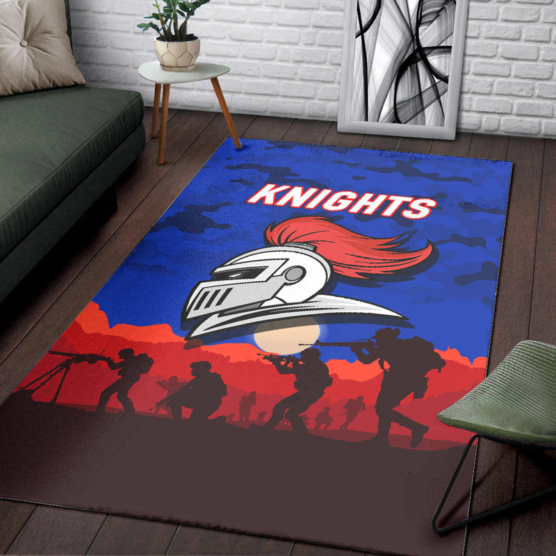 Newcastle Knights ANZAC 2022 Area Rug Simple Style - Vibe Hoodie Shop