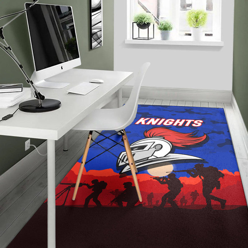 Newcastle Knights ANZAC 2022 Area Rug Simple Style - Vibe Hoodie Shop