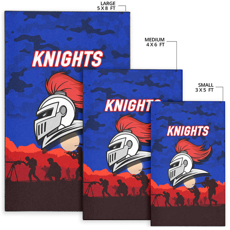 Newcastle Knights ANZAC 2022 Area Rug Simple Style - Vibe Hoodie Shop