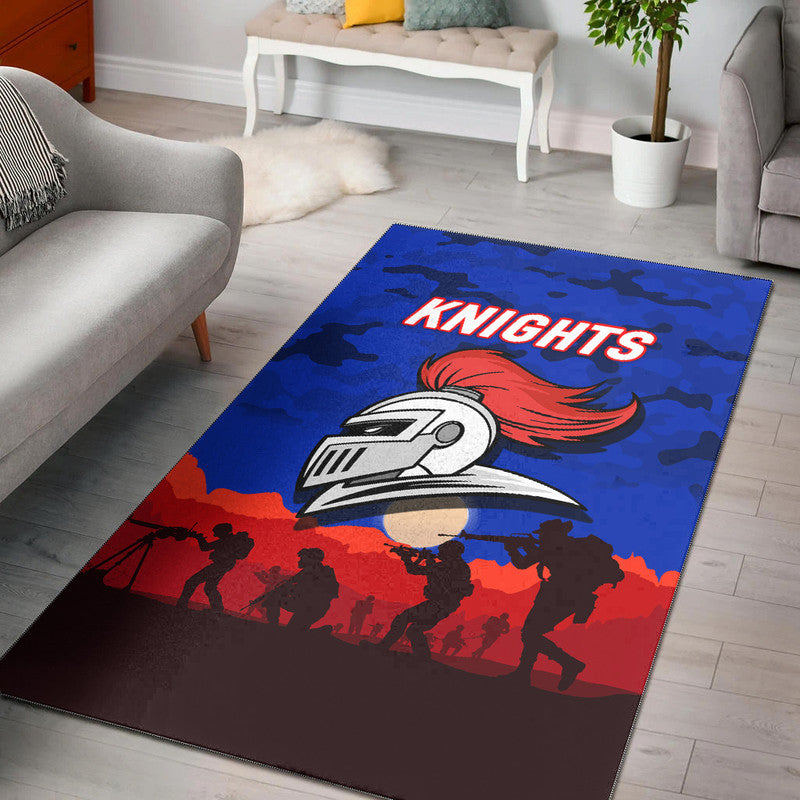 Newcastle Knights ANZAC 2022 Area Rug Simple Style - Vibe Hoodie Shop