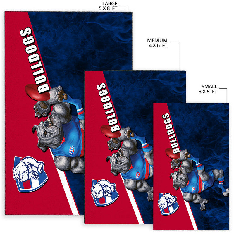 AFL Area Rug- Bulldogs Fire Style - Vibe Hoodie Shop