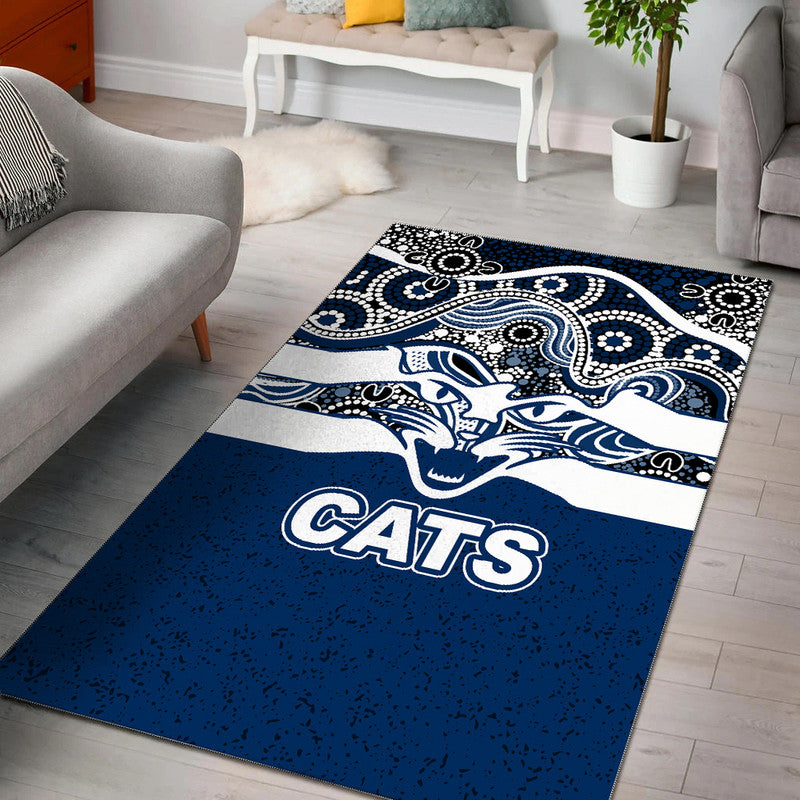 Geelong Cats Indigenous Basic Style Flag Area Rug - Vibe Hoodie Shop