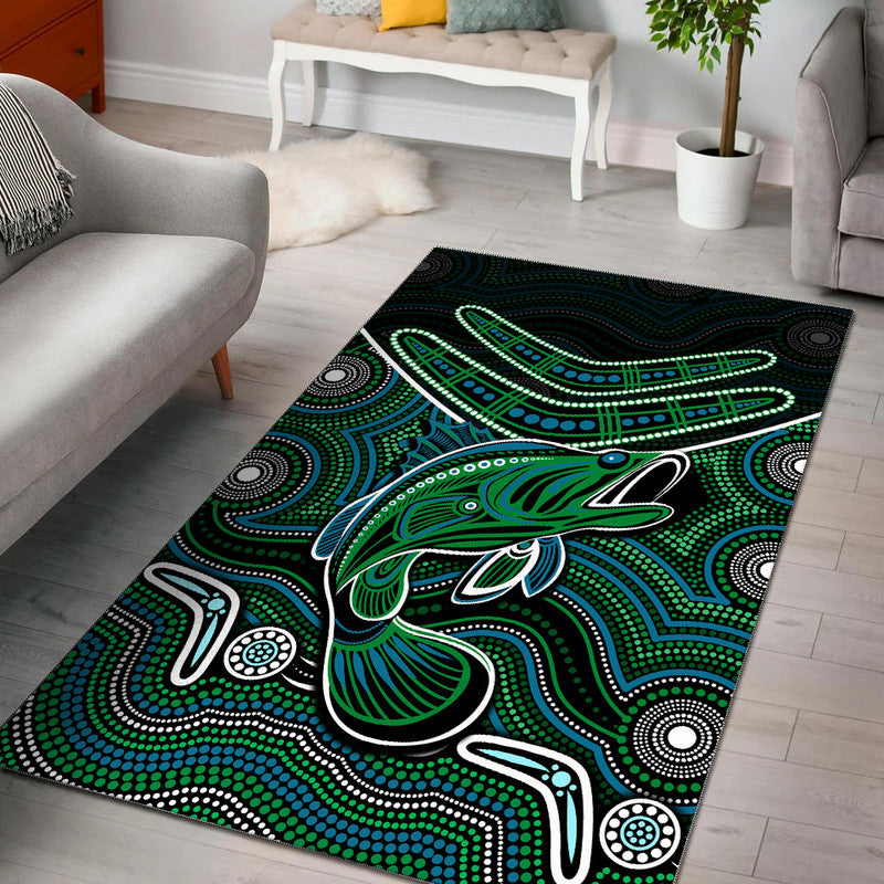 Fishing Aboriginal Area Rug No.3 - Vibe Hoodie Shop