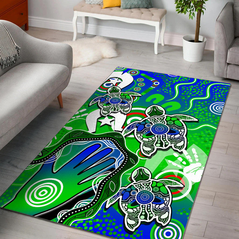 Aboriginal NAIDOC Turtle Area Rug Torres Strait Islanders - Vibe Hoodie Shop