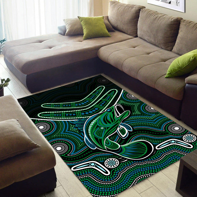 Fishing Aboriginal Area Rug No.3 - Vibe Hoodie Shop