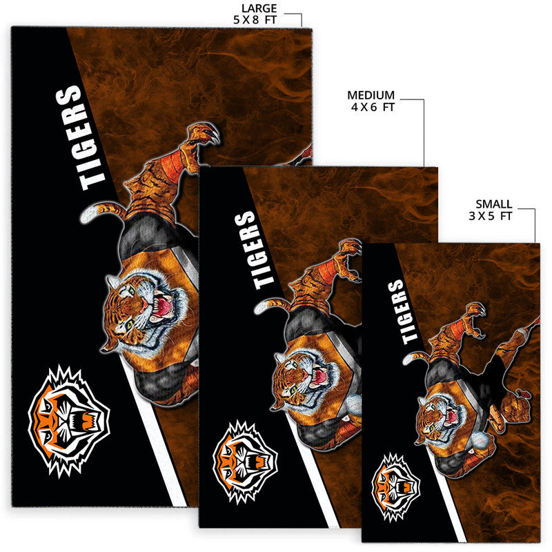 NRL Area Rug- Tigers Fire Style - Vibe Hoodie Shop