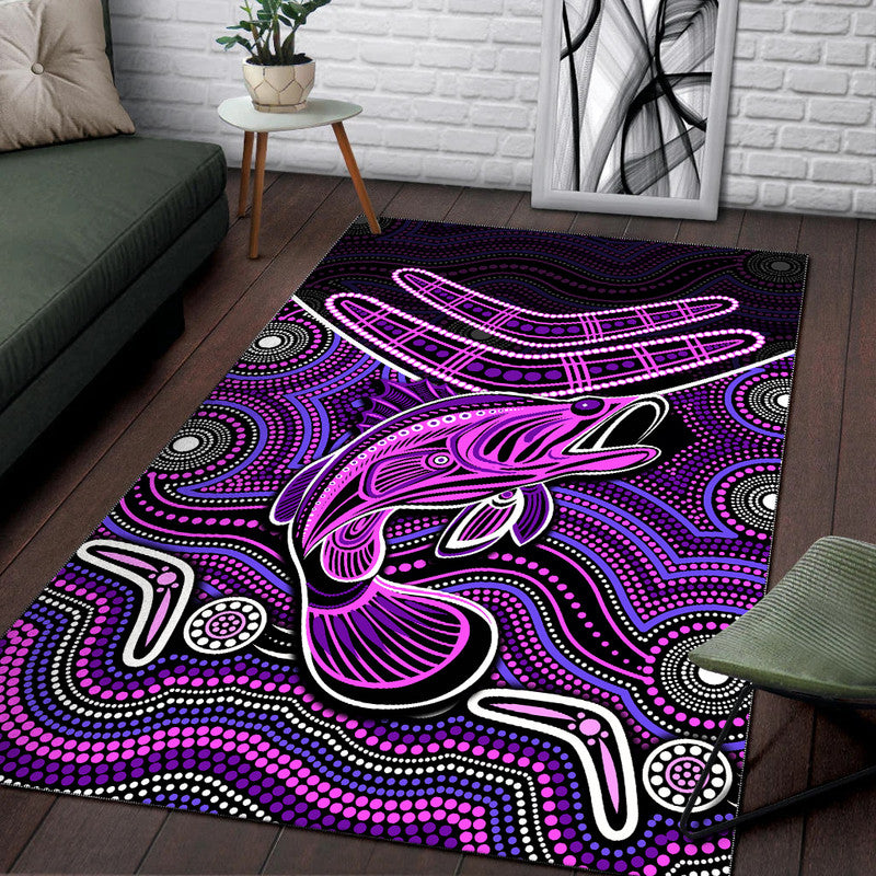 Fishing Aboriginal Area Rug No.5 - Vibe Hoodie Shop