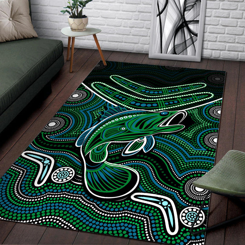 Fishing Aboriginal Area Rug No.3 - Vibe Hoodie Shop