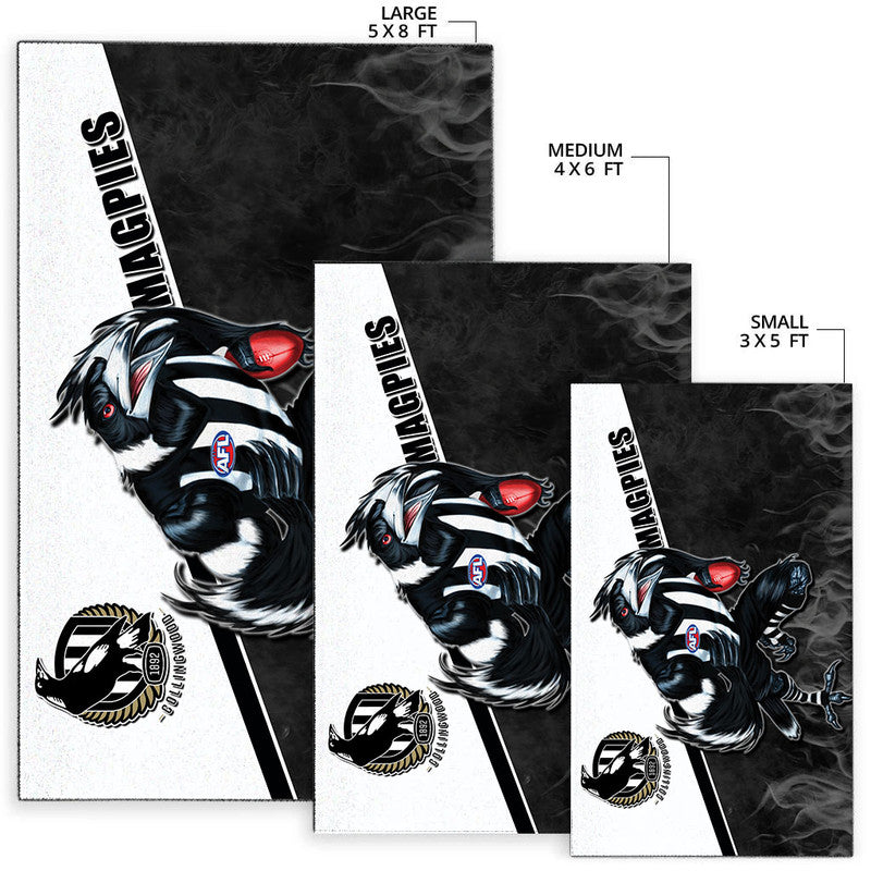 AFL Area Rug- Magpies Fire Style - Vibe Hoodie Shop