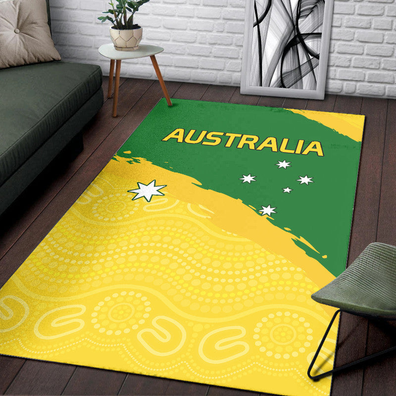 Australia Soccer Area Rug World Cup Football Matildas Female Socceroos - Vibe Hoodie Shop