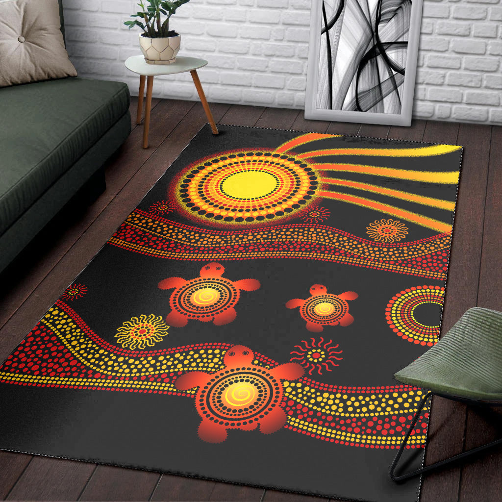 Aboriginal Indigenous Flag Vibes Are Rug Turtle - Vibe Hoodie Shop