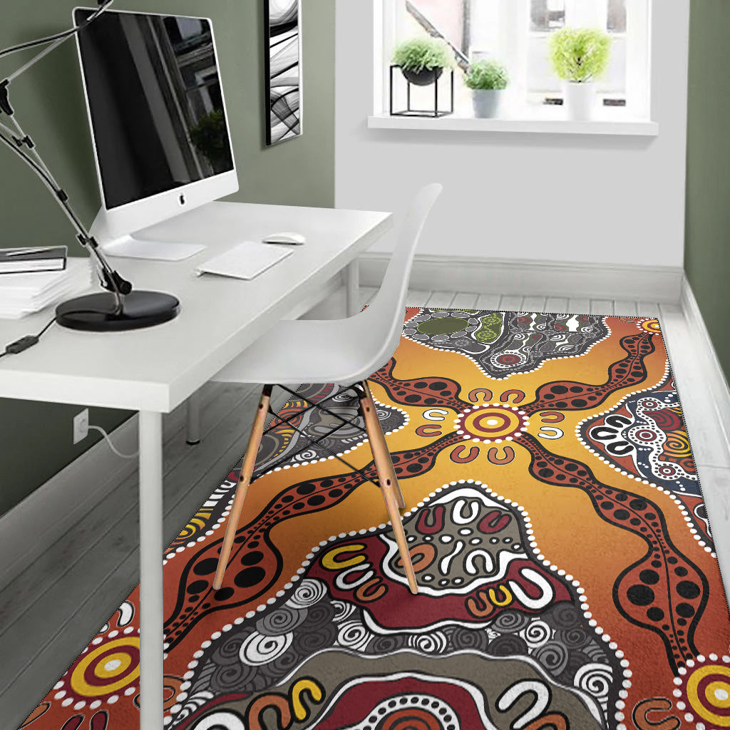 Aboriginal Art Special Vibes Area Rug Indigenous - Vibe Hoodie Shop