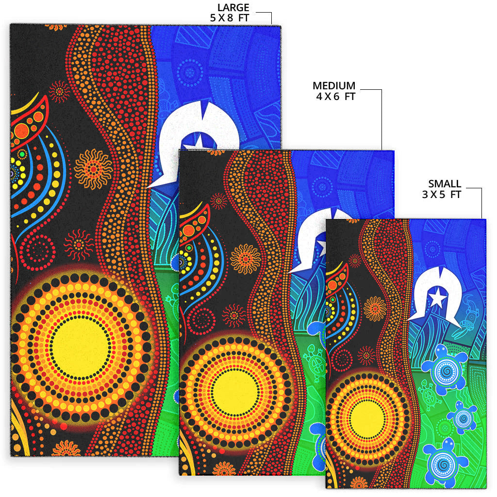 Australia Indigenous Aboriginal And Torres Strait Islands Area Rug Flag Vibes - Vibe Hoodie Shop