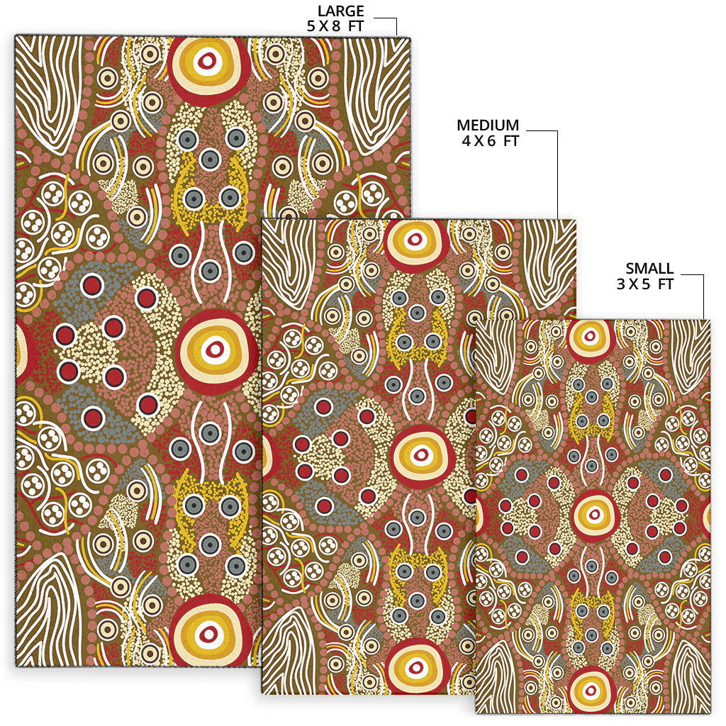 Aboriginal Art Dot Vibes Area Rug Indigenous - NO.2 - Vibe Hoodie Shop